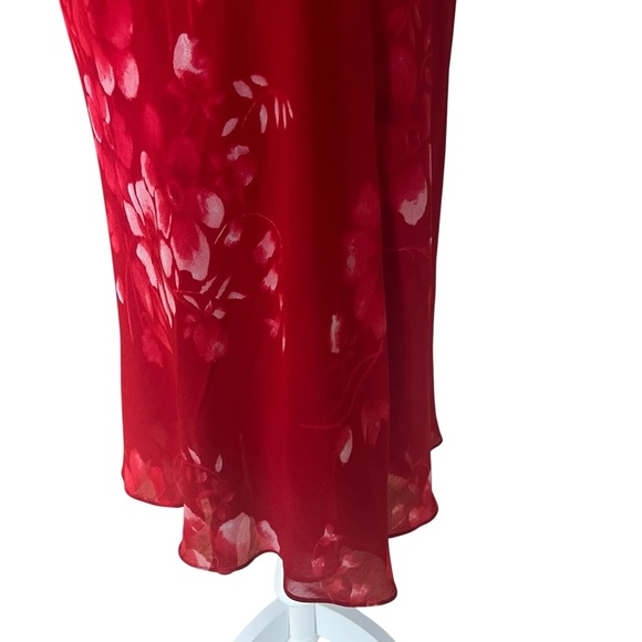 Jones New York Red Floral Slip Dress Size‎ 14 – Viscose Vintage Made in HK - Picture 8 of 10